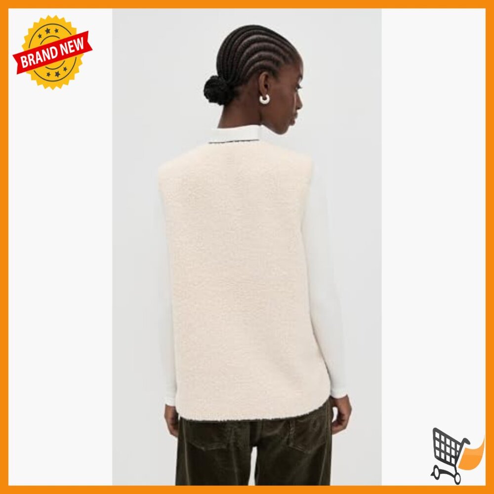 Reversible Sherpa Vest, Snap Placket, Patch Pocke… - image 3